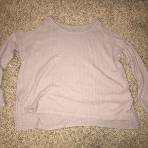 American Eagle pink sweater w/ shoulder cutouts